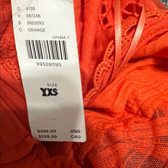 NWT! Anthropologie Orange Halter Cutwork Lace Dress 🐾 - Picture 6 of 6